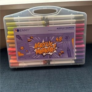 Acrylic Marker Set by - 48 Vibrant Colors